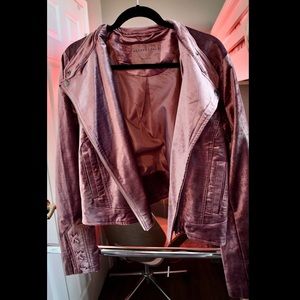 80s-inspired lavender motorcycle jacket NWOT